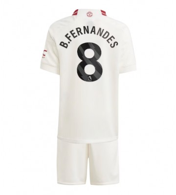Manchester United Bruno Fernandes #8 Koszulka Trzecich Dziecięca 2023-24 Krótki Rękaw (+ Krótkie spodenki)